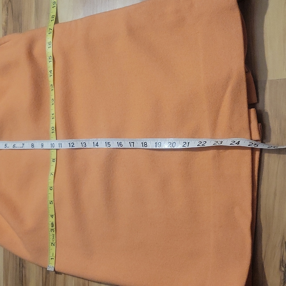 Vintage 60s 70s  Orange Wool Skirt S - Picture 9 of 10